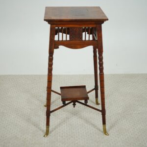 Antique American Carved East Lake Walnut Plant Stand, Pedestal American 1880 F- 1575