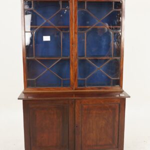 Antique William IV Walnut Library Bookcase, Display Cabinet , Scotland 1840, F-929