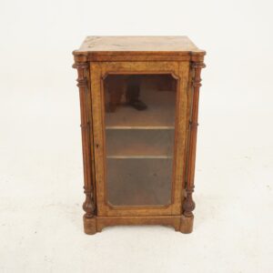 Antique Victorian Inlaid Burr Walnut Music Cabinet, Display Cabinet, Scotland 1870,F-992