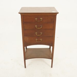 Antique Walnut Cabinet, Sheet Music Cabinet, Collectors Chest, Antique Furniture , Scotland 1910 F-1123