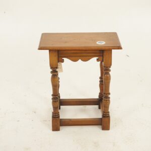 Vintage Georgian Style Elm Stool, Scotland 1930, F-065