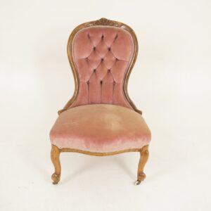 Quality Mid Victorian Carved Ladies Parlor Chair, Scotland 1870 F- 1151