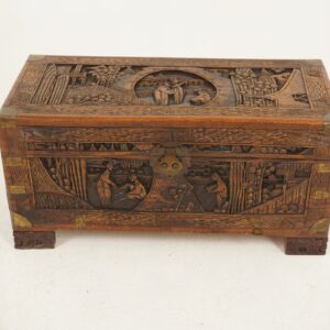 Antique Chinese Finely Carved Camphor Chest, China 1920 F-1185
