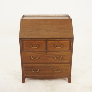 Antique Victorian Inlaid Slant Front Desk Bureau, Scotland 1900 F- 227