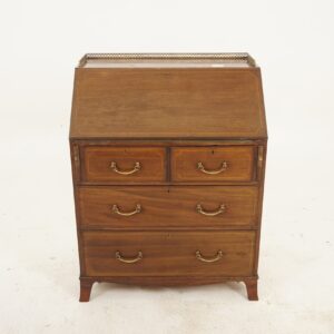 Antique Victorian Inlaid Slant Front Desk Bureau, Scotland 1900 F- 227