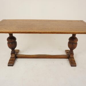 Vintage Oak Refectory Farmhouse Kitchen, Dining Table Scotland 1910 F-1240