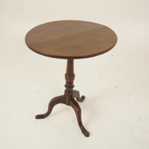 Antique Georgian Oak Tilt Top Circular Tripod Table, Scotland 1780, F-1229