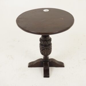 Vintage Carved Oak Pub Table: Scottish Antique Accent Furniture