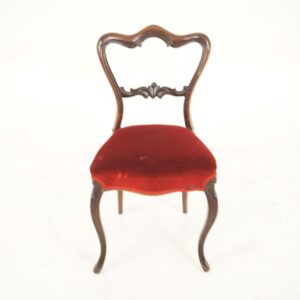 Ant. Victorian Carved Rosewood Occasional Chair, Parlour Chair, Scotland 1870, F-111