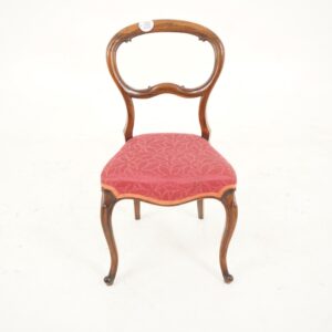 Ant. Victorian Carved Rosewood Bedroom Chair, Upholstered Seat, Scotland 1870, F-130