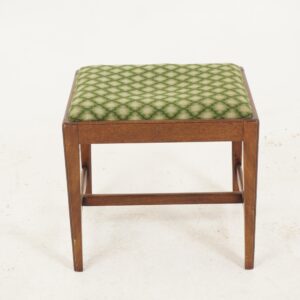 Vintage Walnut Dressing, Music, Fireside Stool, Footstool, Scotland 1930, F-507