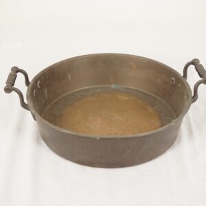 Victorian Beaten Copper Pan: Double Handled, Scotland 1880