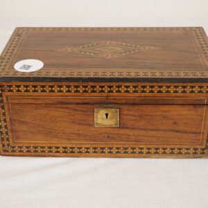 Ant. Victorian Inlaid Turn bridge Ware Writing Box, Scotland 1870, F-1036
