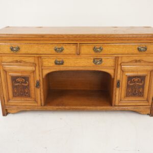 Antique Victorian Oak Sideboard, Buffet, Chiffonier, Scotland 1890, F-607