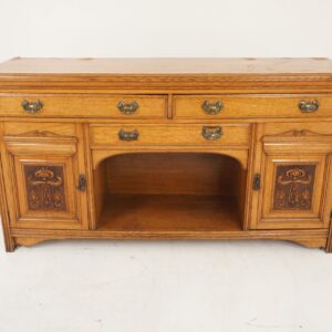 Antique Victorian Oak Sideboard, Buffet, Chiffonier, Scotland 1890, F-607