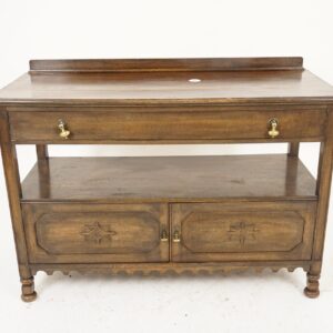 Antique Oak Arts & Crafts Hall Table, Serving, Sofa Table, Scotland 1910, F-1029