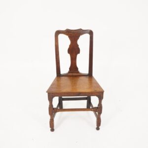 Antique Georgian Chair, Oak Hall Chair, Scotland 1790, F-262