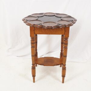 Antique Victorian Tiger Oak Table, Games Table, Scotland 1900, F-251