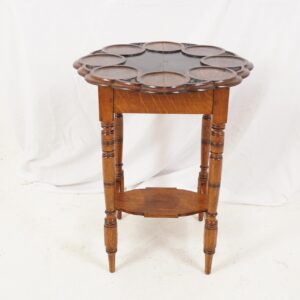 Antique Victorian Tiger Oak Table, Games Table, Scotland 1900, F-251
