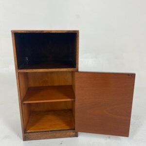 Vintage Antique Deco Tiger Oak Nightstand, Bedside, Lamp Table, Scotland 1930, F656