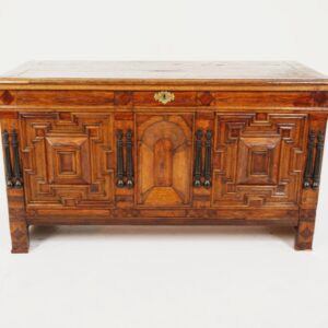 Antique Carved Oak Dutch Trunk, Dowry or Blanket Box, Coffer, Holland 1790, F-346
