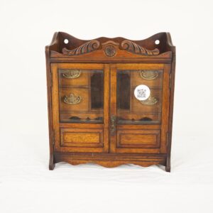 Arts & Crafts Oak Smokers Cabinet, Wall Cabinet, Scotland 1900, F-761