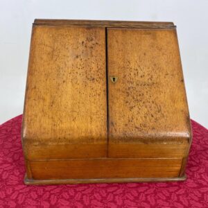 Antique Quality Oak Stationary Box, Campaign Box, Scotland 1880, F-856