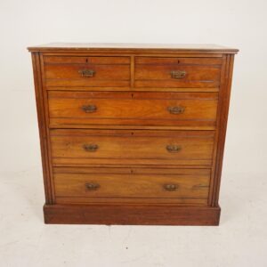 Victorian Walnut Chest of Drawers,Dresser, Scotland 1890 F-683