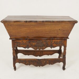 Antique French Louis XV Carved Walnut Dough Box, France 1880, F-196