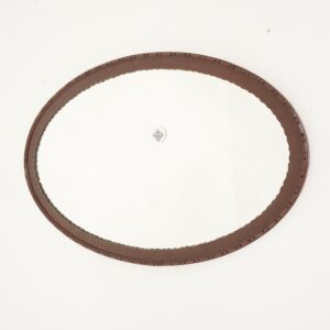 Vintage Oval Plaster of Paris Wall Hanging Mirror, Scotland 1920, F-498