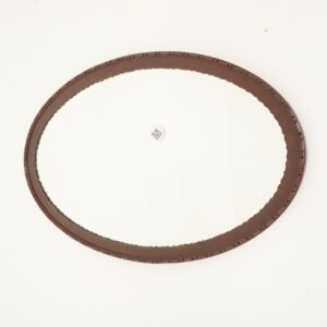 Vintage Oval Plaster of Paris Wall Hanging Mirror, Scotland 1920, F-498