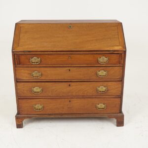 Antique Georgian Walnut Slant Front Desk, Bureau, Scotland 1810, F-528