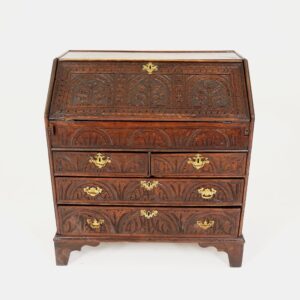 Antique Georgian Bureau, Oak Desk, Writing Table Scotland 1800 F-163