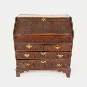 Antique Georgian Bureau, Oak Desk, Writing Table Scotland 1800 F-163