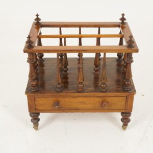 Antique Victorian Canterbury Music/Magazine Rack,Wood, Scotland 1870  F-316