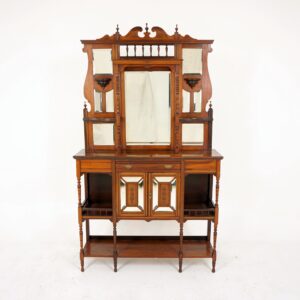 Antique Victorian Display Cabinet, Parlor Curio Cabinet, Scotland 1880, F-233