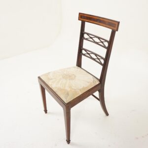 Edwardian Inlaid Sheraton Revival Desk Chair, Occasional Chair, Scotland 1910 F-1278