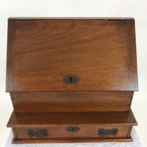 Ant. Victorian Walnut Stationary Box with Letter Racks, Scotland 1905, F-831