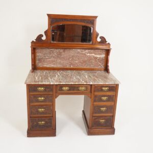 Victorian Marble Top Washstand, Dressing Chest Vanity, Scotland 1880 F-215