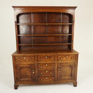 Antique Georgian Oak Welsh Dresser, Buffet and Hutch, Wales 1790 F-1301