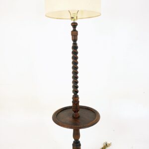 Tall Vintage Beech wood Barley Twist Lam/Wine Table, Scotland 1940 F-1290