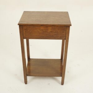 Vintage Oak Lift Top Sewing Box, Nightstand Scotland 1920 F-1291