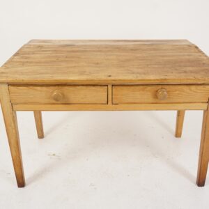 Antique Pine Farm Dining Table with Drop leaf Desk - Scotland 1870 F-1508