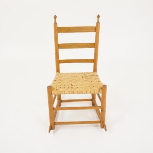 Vintage American Rustic Child's Shaker Pine Rocking Chair - American !940 F-1517