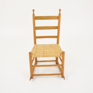 Vintage American Rustic Child's Shaker Pine Rocking Chair - American !940 F-1517
