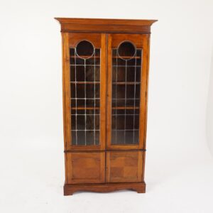 Arts & Crafts Leaded Glass Bookcase, Display Cabinet Scotland 1900 F--1163