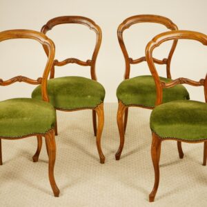 Four Victorian Balloon Back Chairs, Dining Chairs Scotland 1880 F-1554B