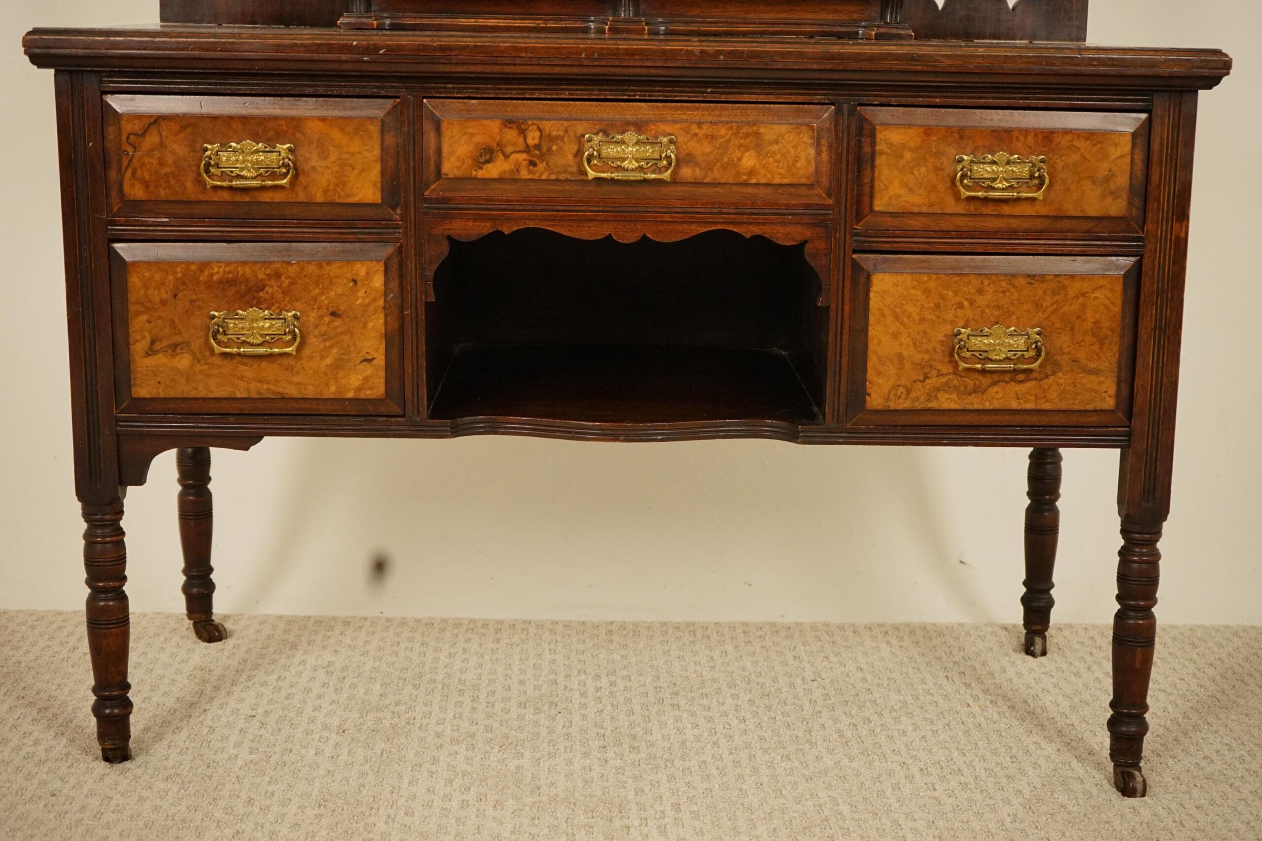 Late Victorian Walnut Vanity - Scotland 1870 F-1522 - Image 10