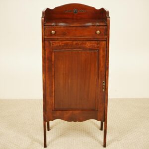 Antique Walnut Single Door Sheet Music Cabinet, File Cabinet American 1920 F-1562