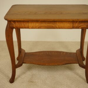 Antique Golden Tiger Oak Library Table, Desk, Arts& Crafts American 1910 F-1561